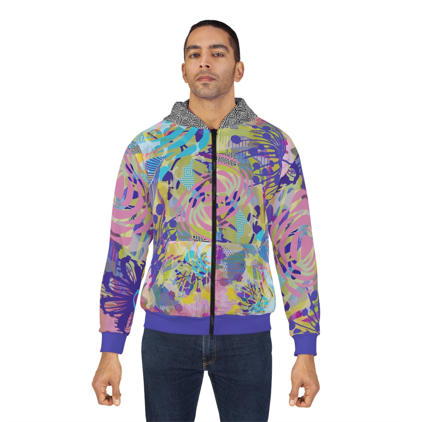 Pastel Fusion Hoodie - Unisex Zip Hoodie