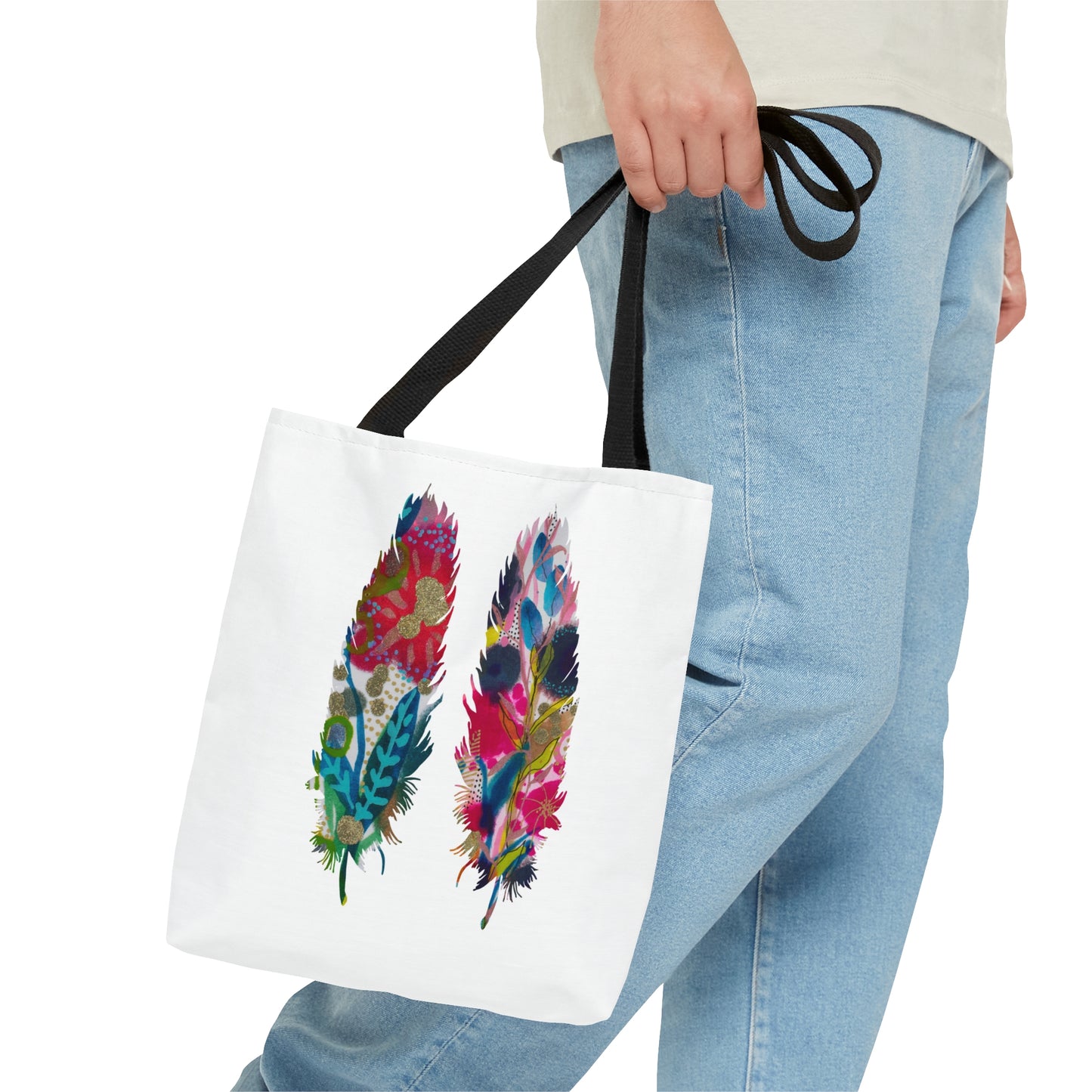 Feathers ~ May Flowers ~ Tote Bag