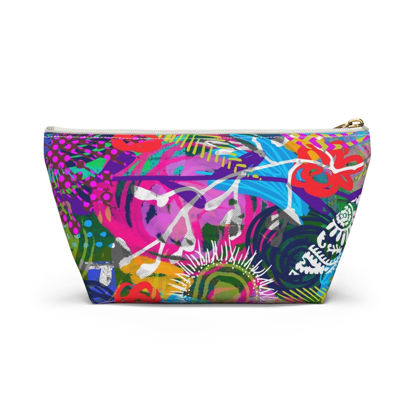 April Flowers ~ Rainbow ~ Accessory Pouch w T-bottom