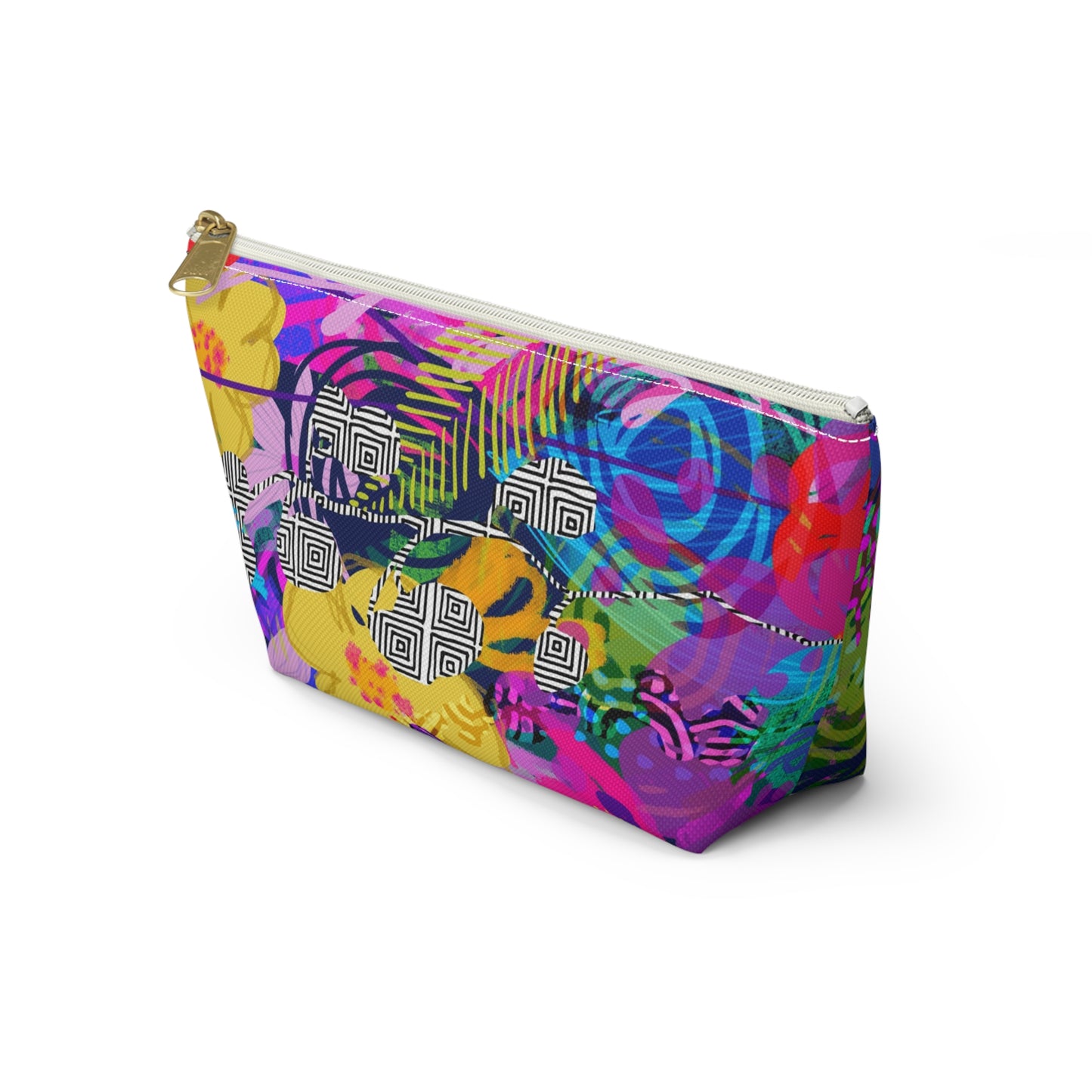 April Flowers ~ Rainbow ~ Accessory Pouch w T-bottom