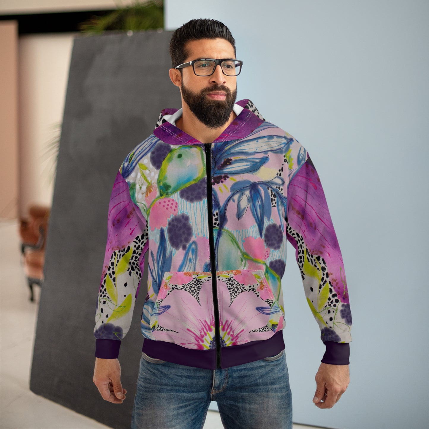 Finding Center ~ Unisex Zip Hoodie