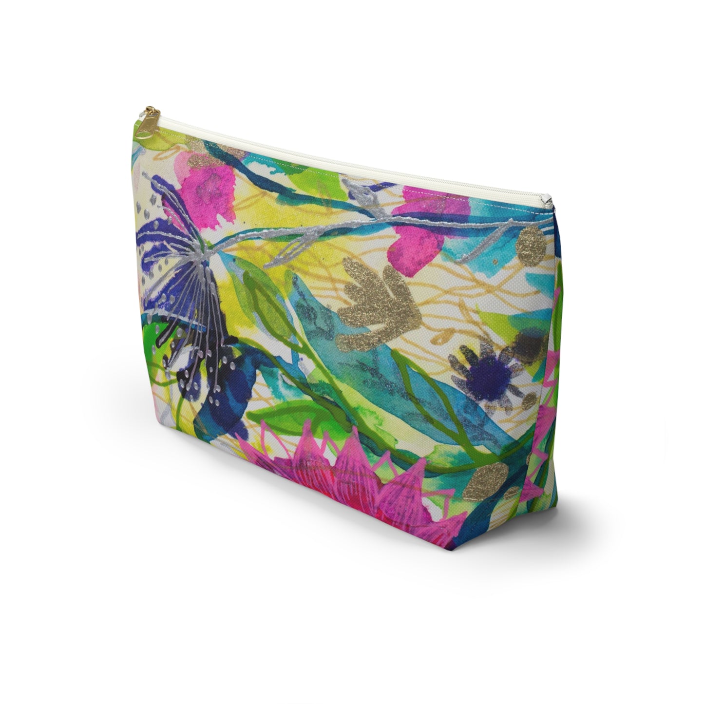 May Flowers Mash Up ~ Accessory Pouch w T-bottom