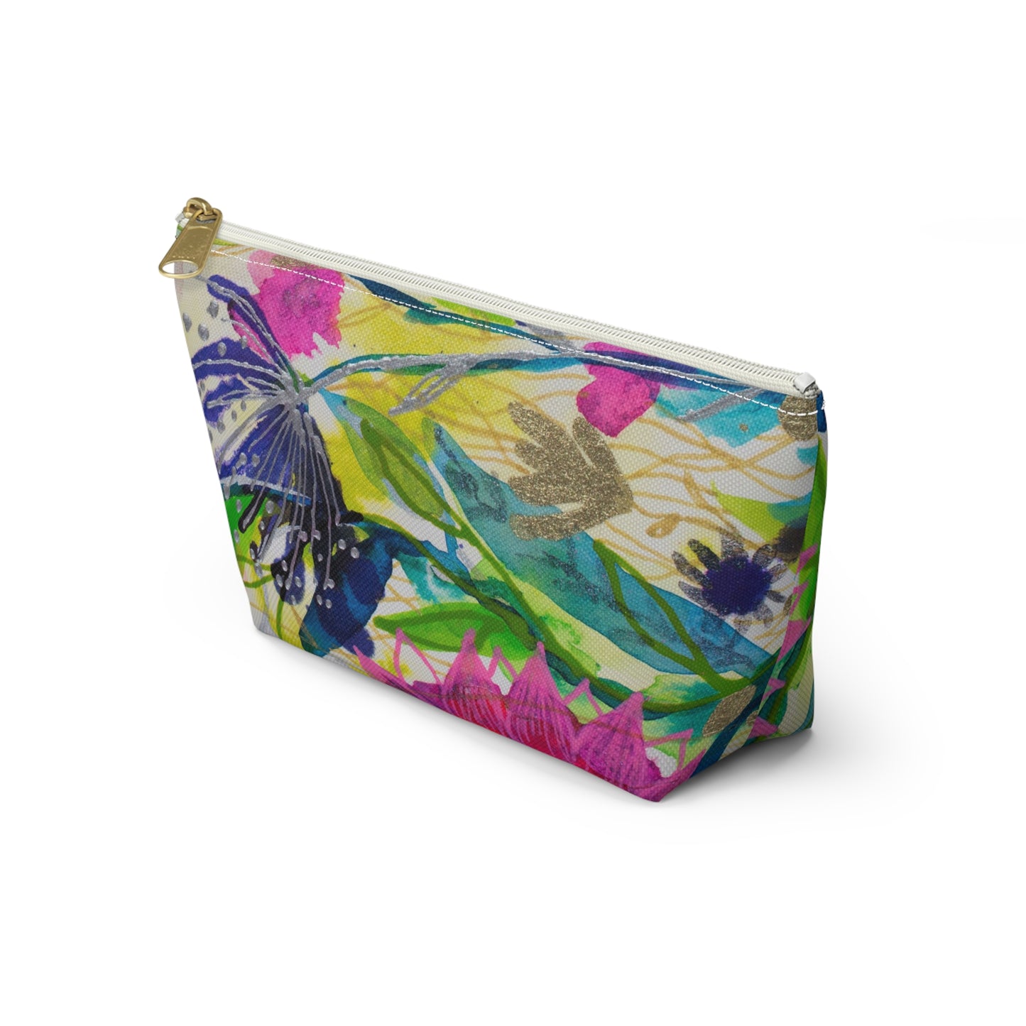 May Flowers Mash Up ~ Accessory Pouch w T-bottom