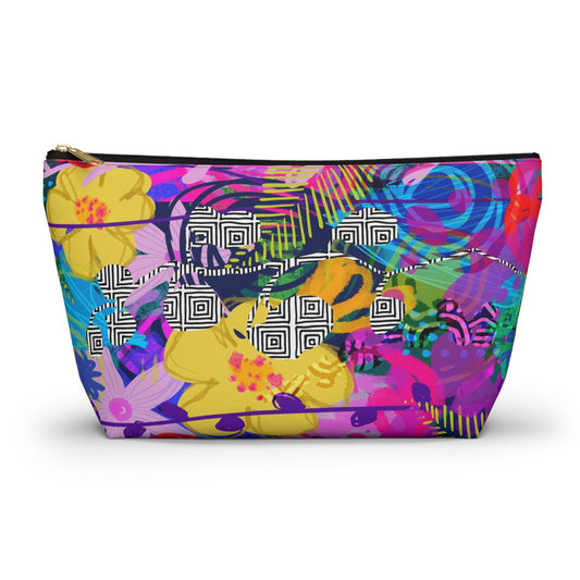 April Flowers ~ Rainbow ~ Accessory Pouch w T-bottom