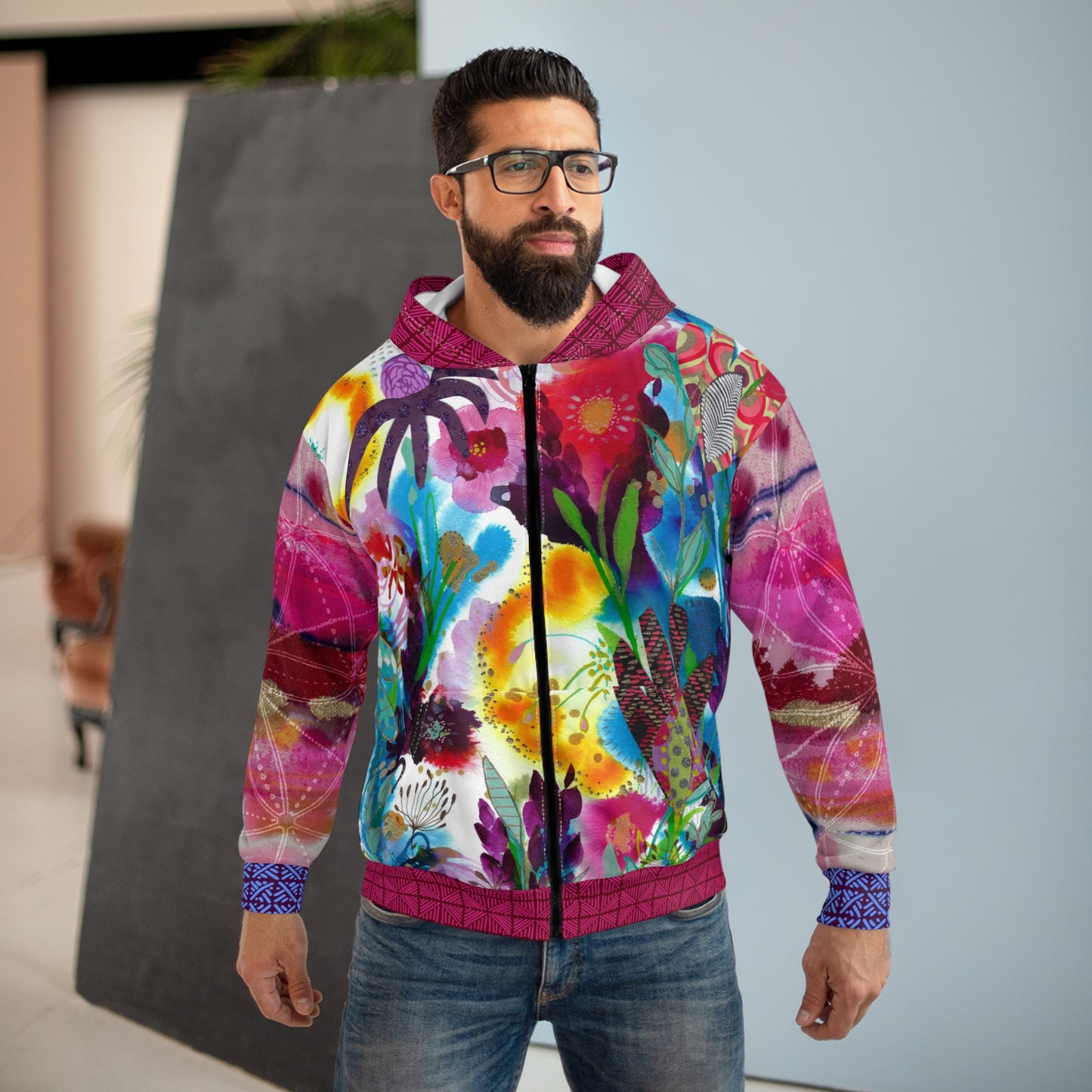 Spiritual Searching For Her and Seed Of Life Unisex Zip Hoodie