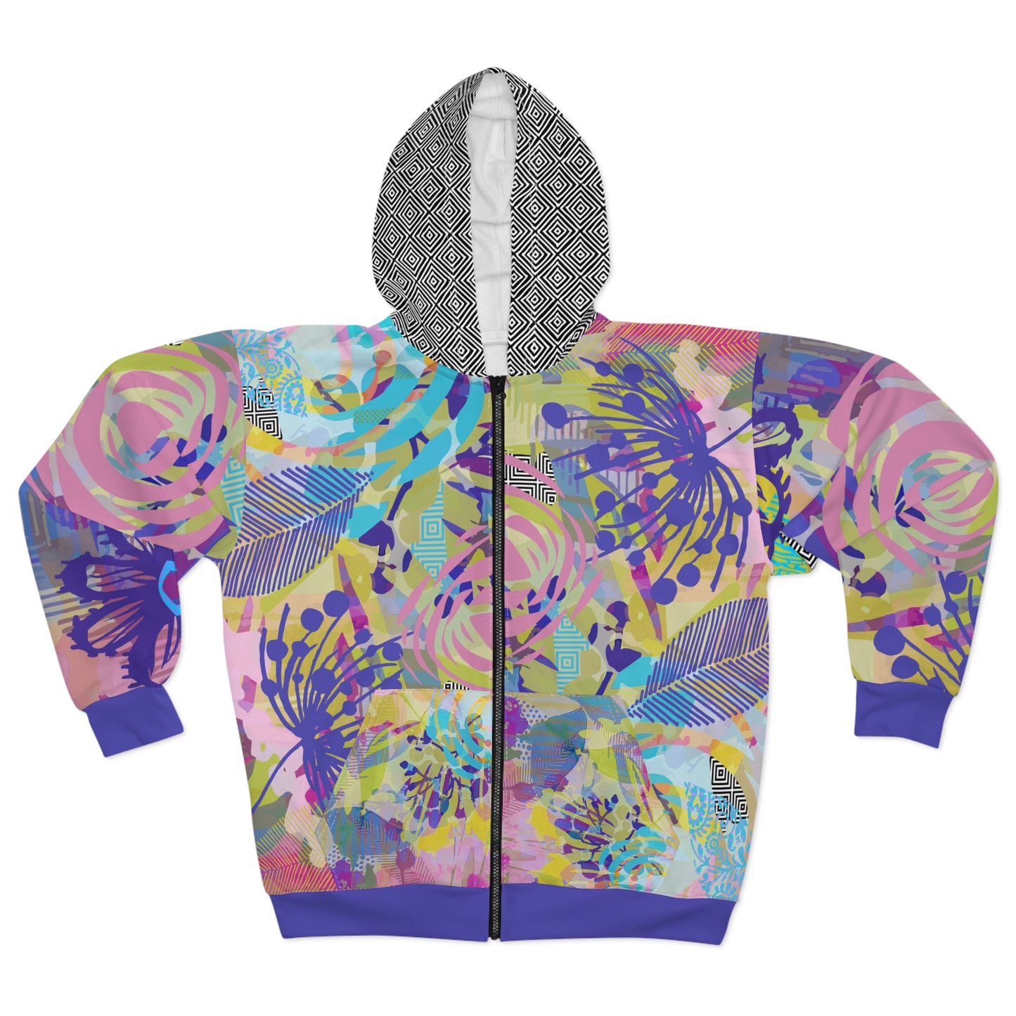 Pastel Fusion Hoodie - Unisex Zip Hoodie
