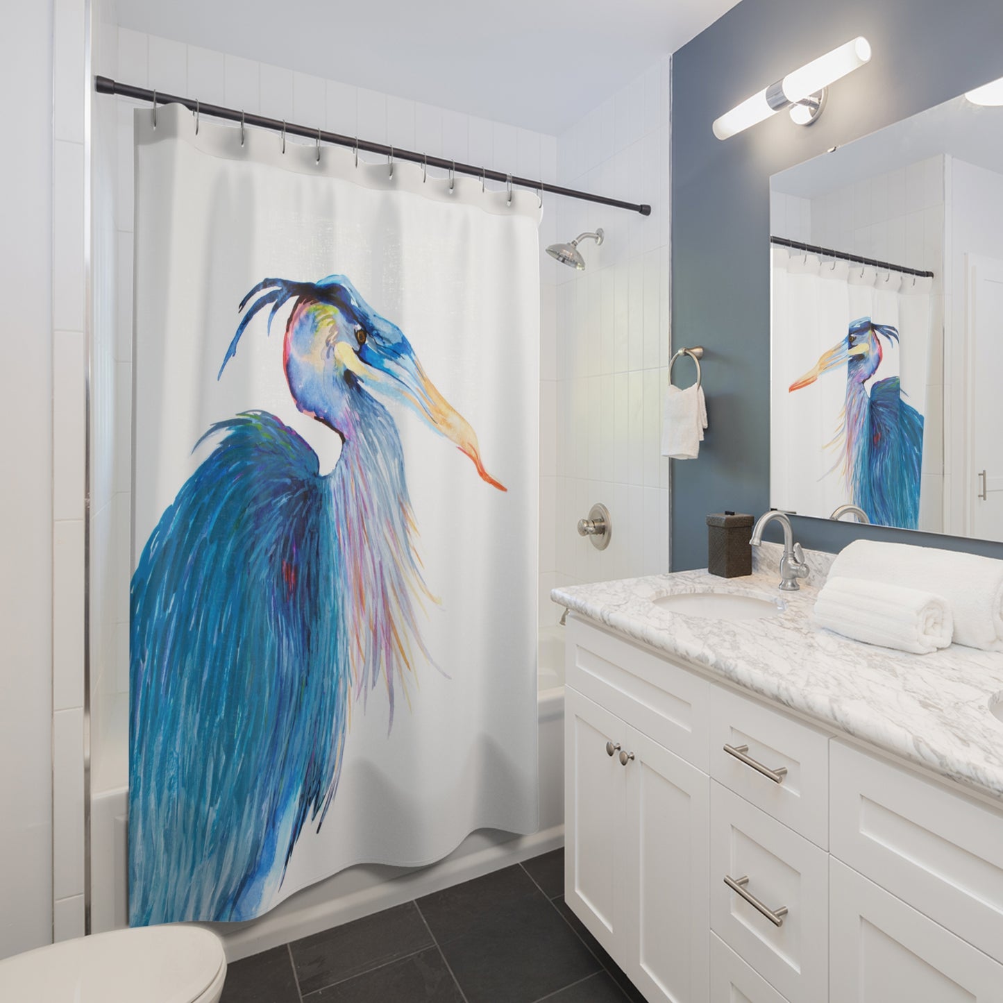 Great Blue Heron ~ Shower Curtain