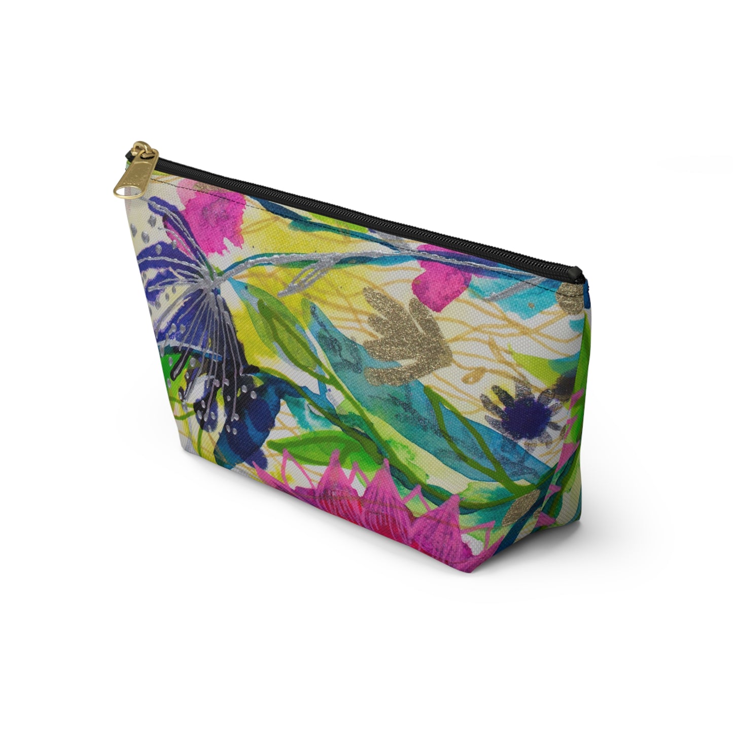 May Flowers Mash Up ~ Accessory Pouch w T-bottom