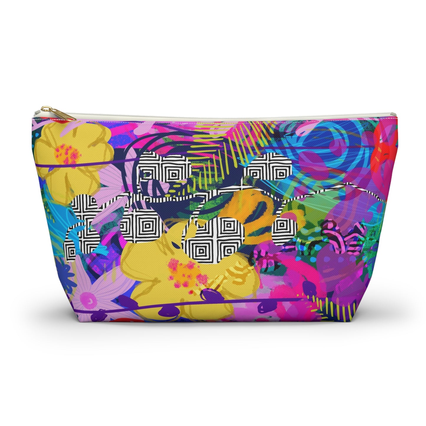 April Flowers ~ Rainbow ~ Accessory Pouch w T-bottom