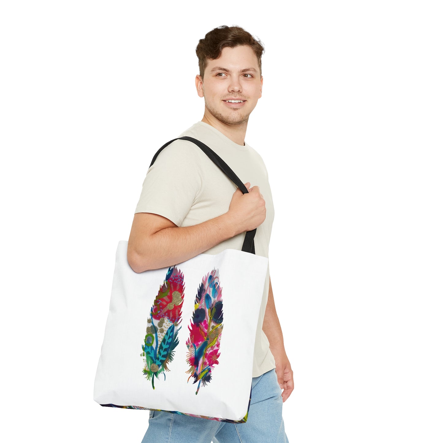 Feathers ~ May Flowers ~ Tote Bag