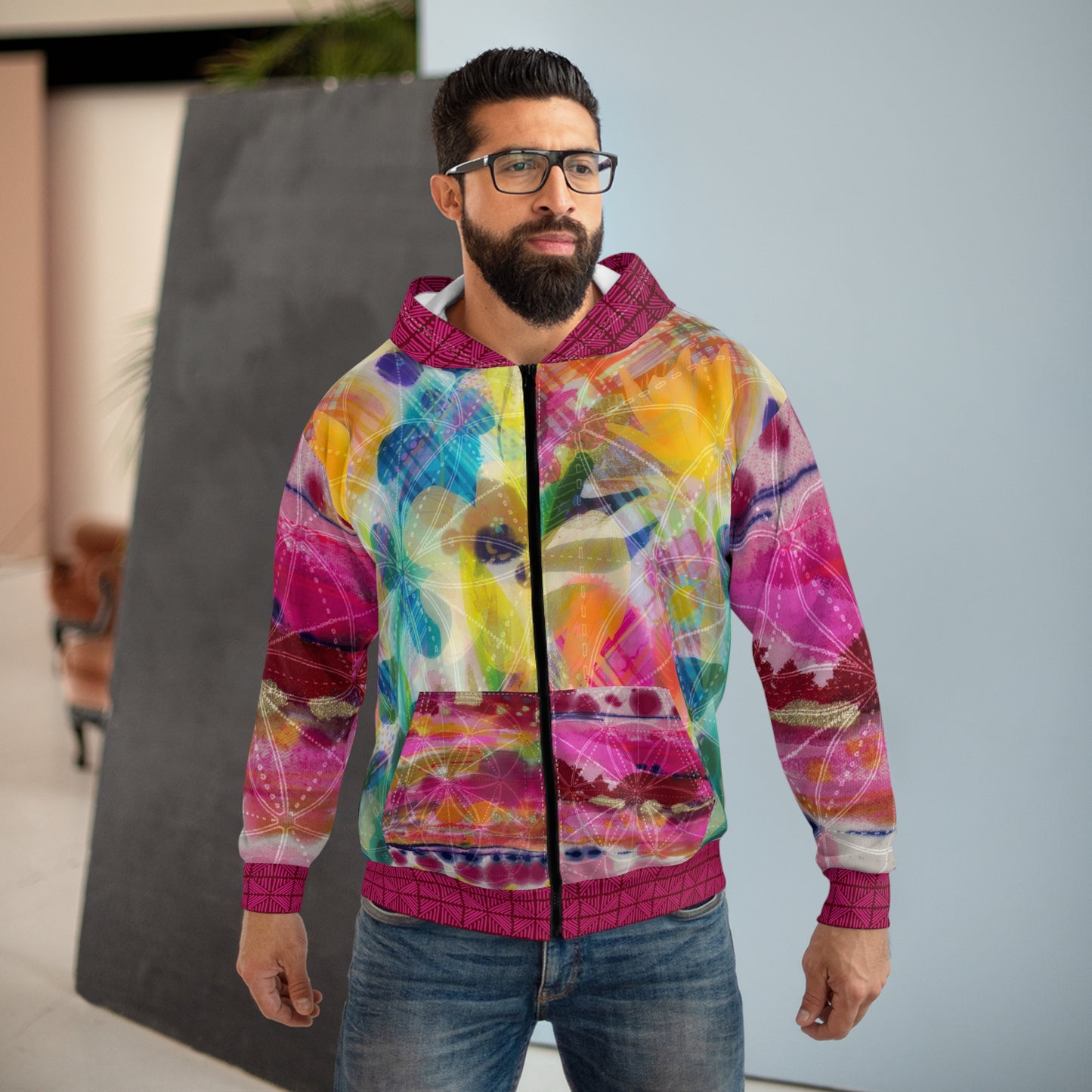 Seed Of Life Unisex Zip Hoodie - Bold Design