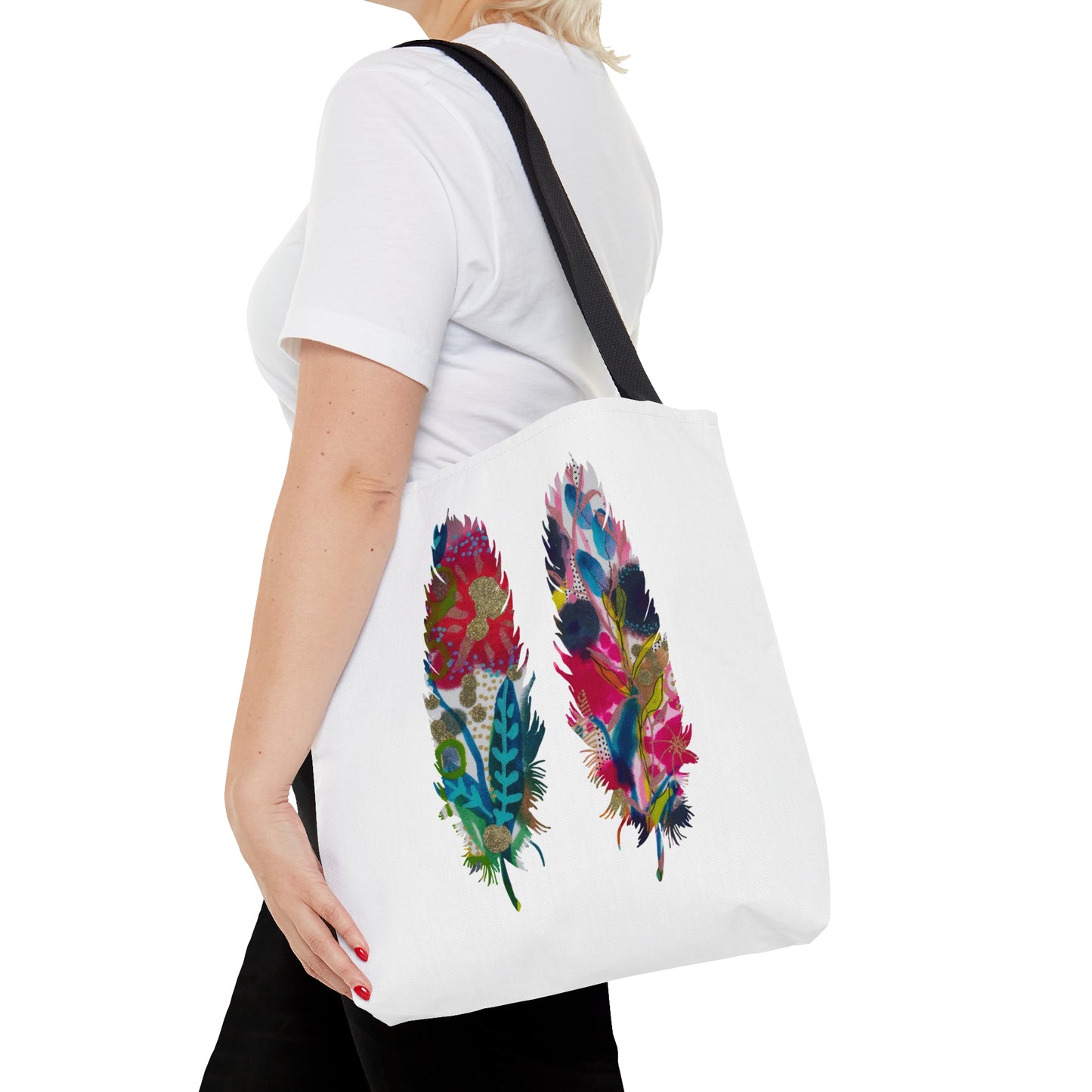Feathers ~ May Flowers ~ Tote Bag