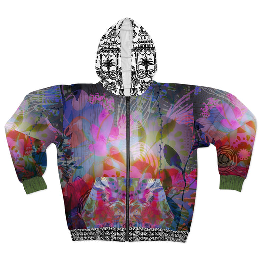 Blue Drama Unisex Zip Hoodie by Jennifer Visscher