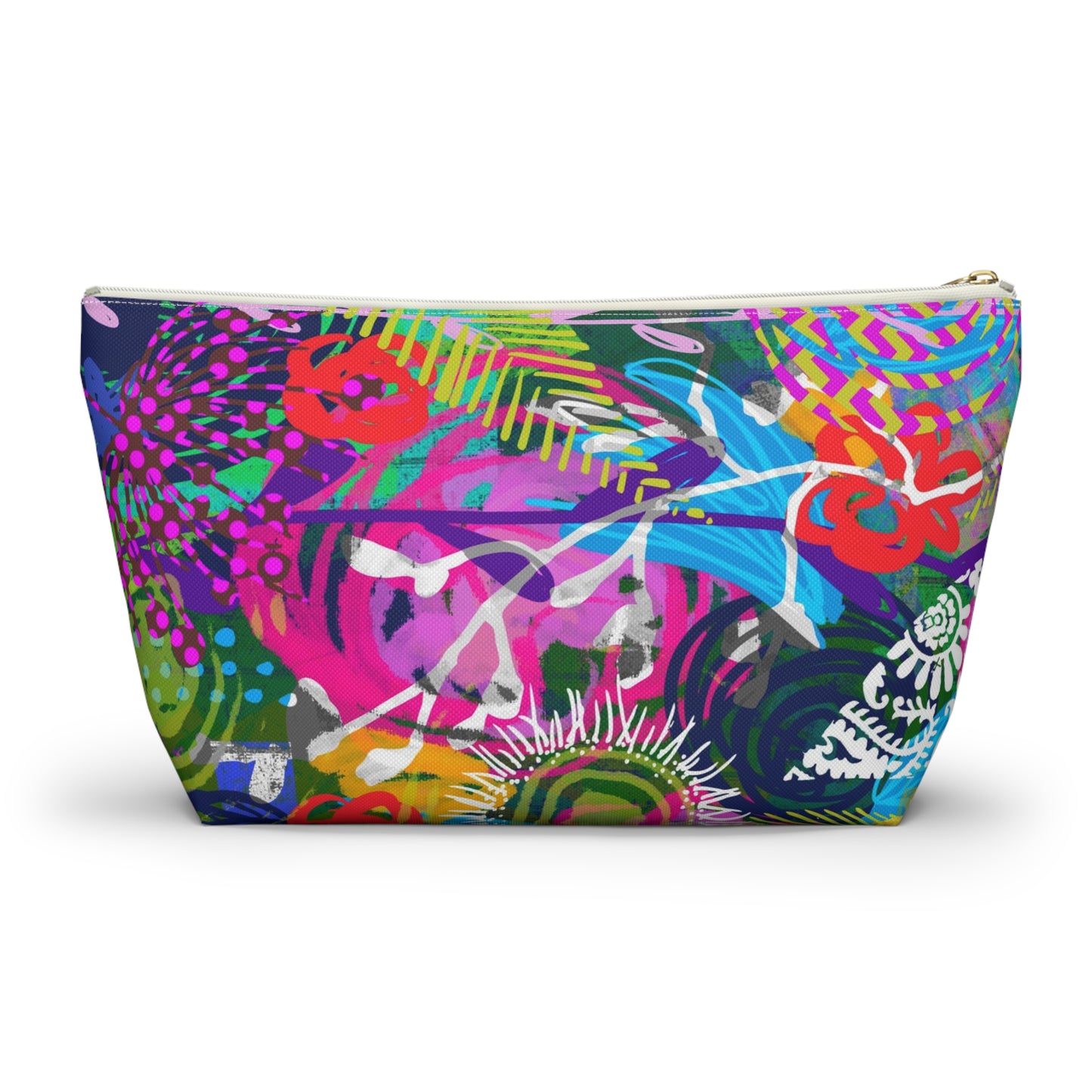 April Flowers ~ Rainbow ~ Accessory Pouch w T-bottom