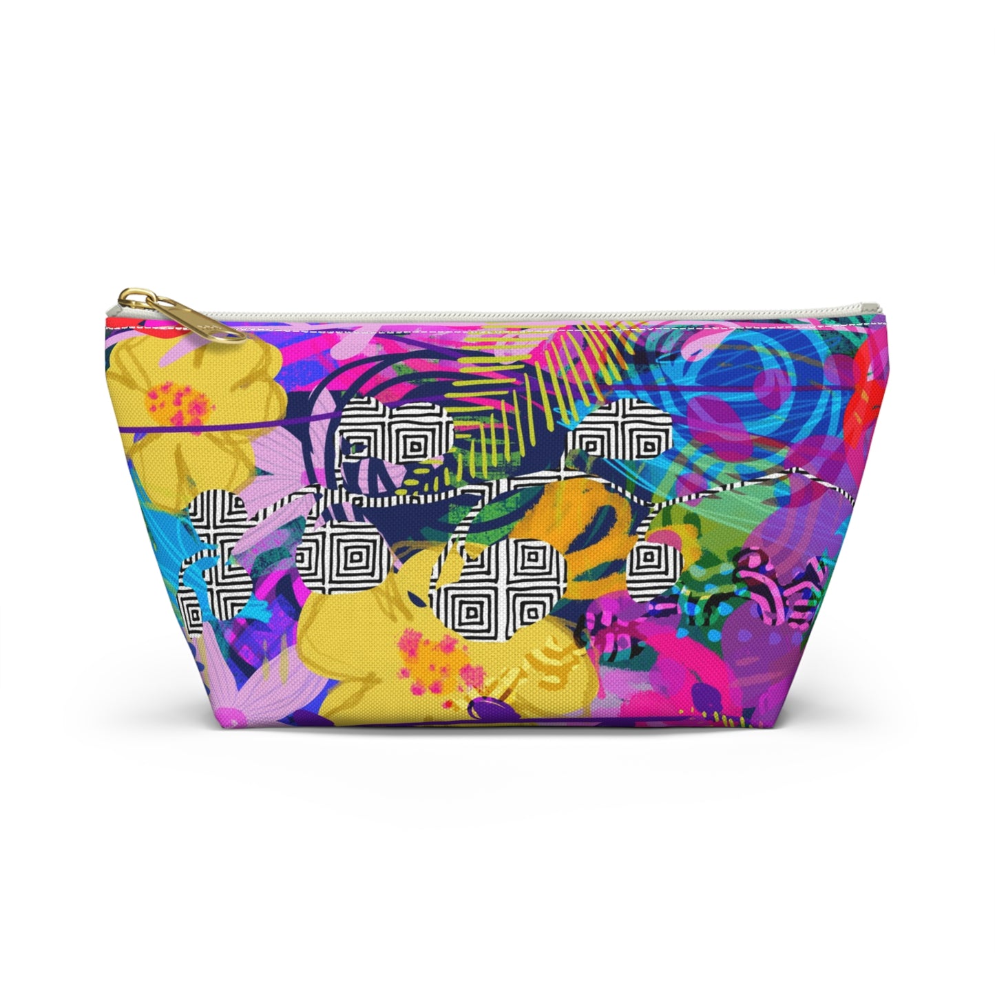 April Flowers ~ Rainbow ~ Accessory Pouch w T-bottom