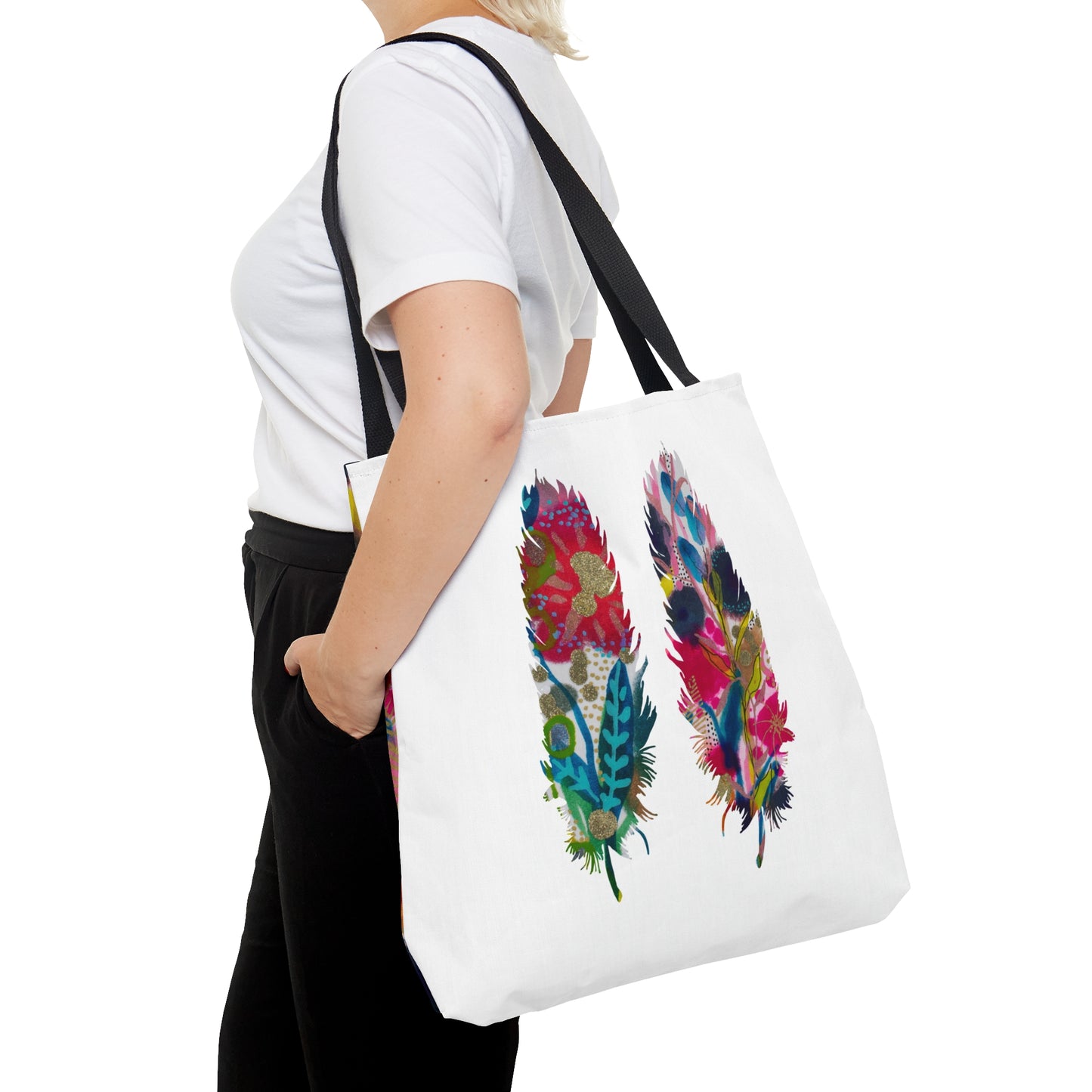 Feathers ~ May Flowers ~ Tote Bag