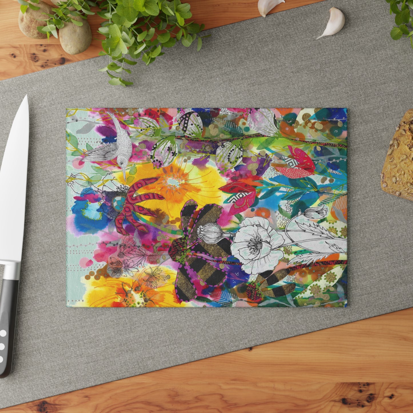 Follow My Lead ~ Glass Cutting Board