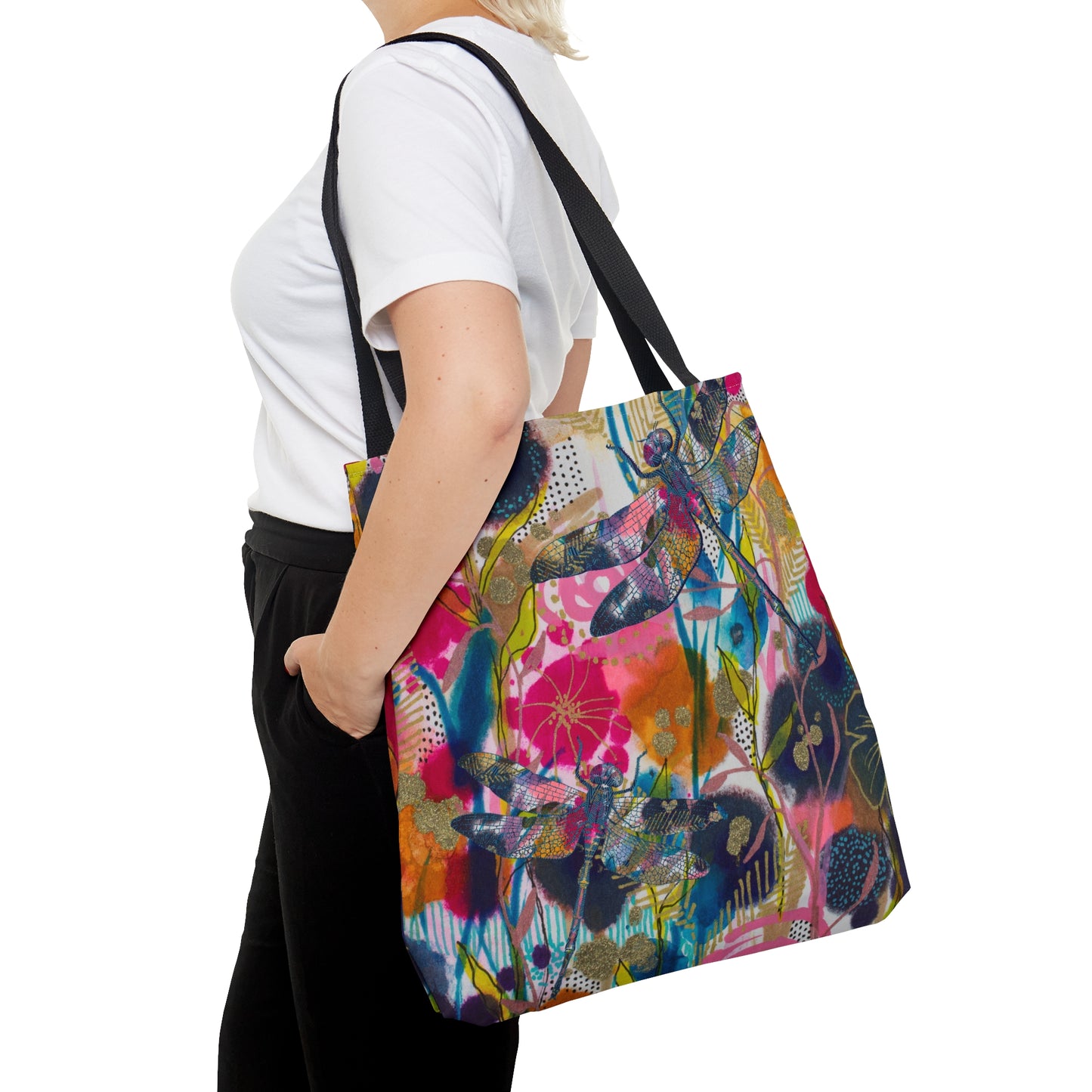 May Flowers ~ Dragonfly ~ Tote Bag