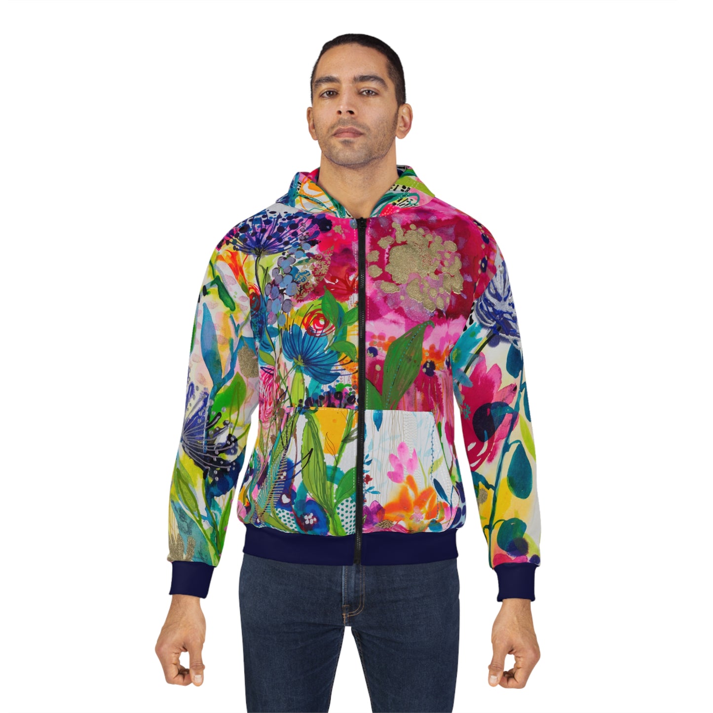 My Dad's Garden with Blue ~ Unisex Zip Hoodie