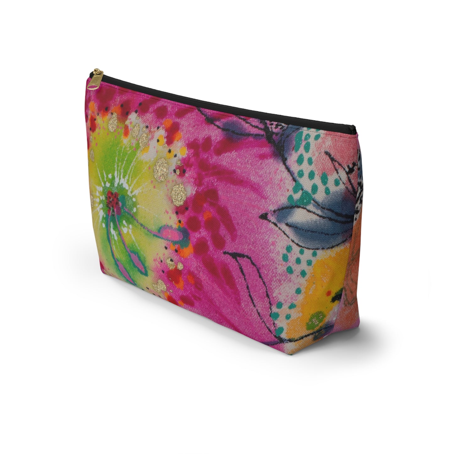 Wednesday's Flowers No. 4 ~ Accessory Pouch w T-bottom