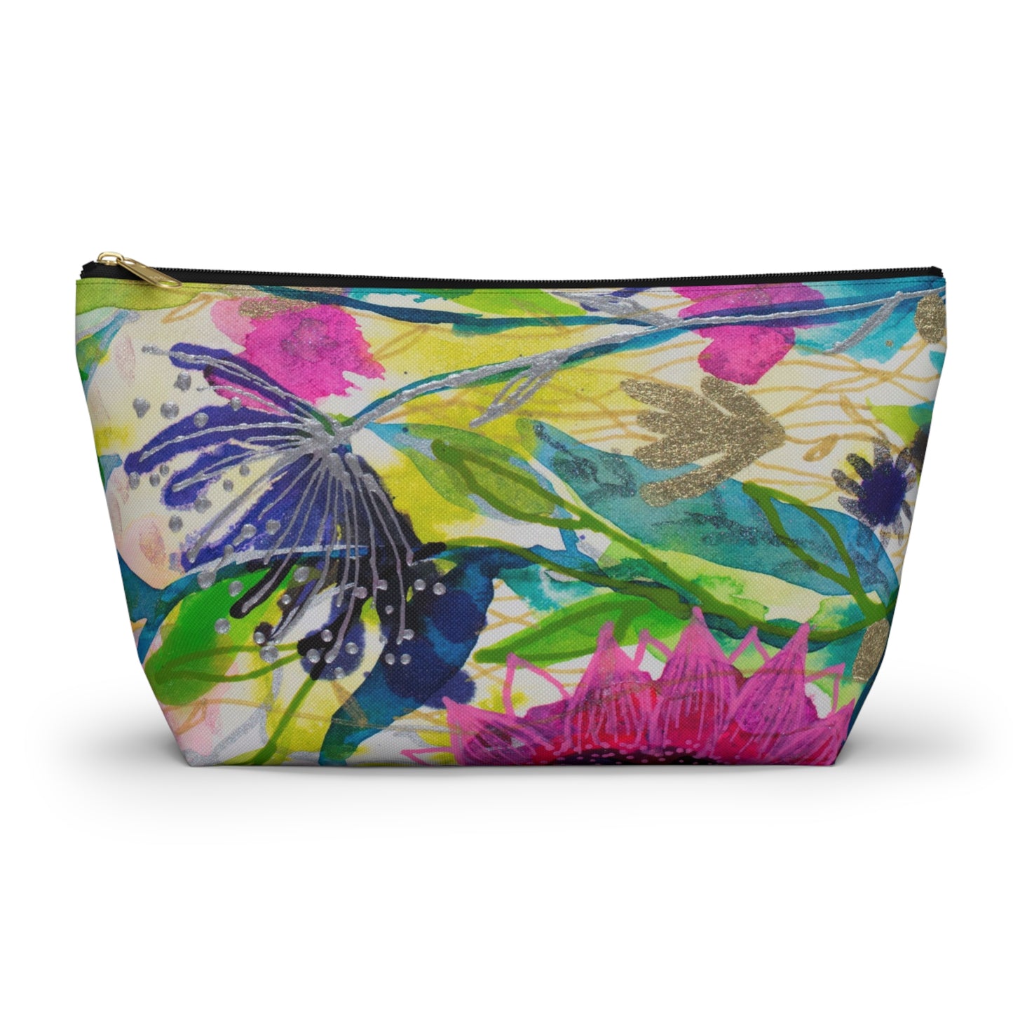 May Flowers Mash Up ~ Accessory Pouch w T-bottom