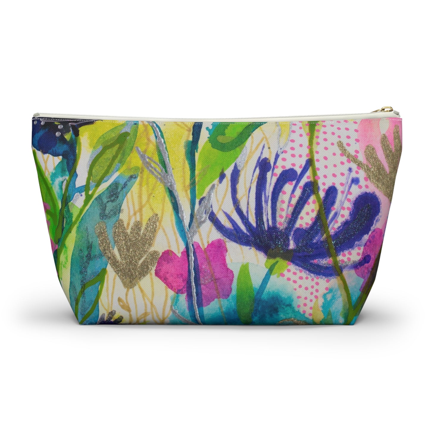 May Flowers Mash Up ~ Accessory Pouch w T-bottom