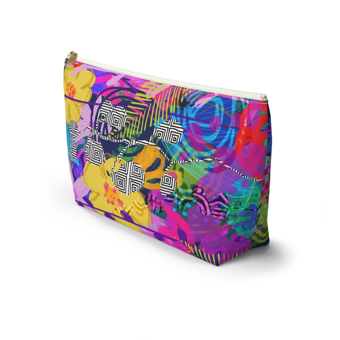 April Flowers ~ Rainbow ~ Accessory Pouch w T-bottom