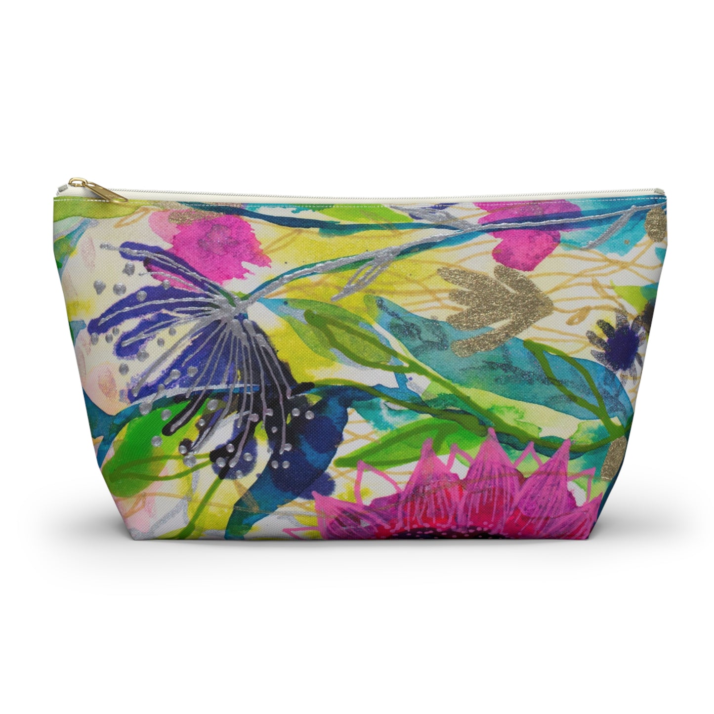 May Flowers Mash Up ~ Accessory Pouch w T-bottom