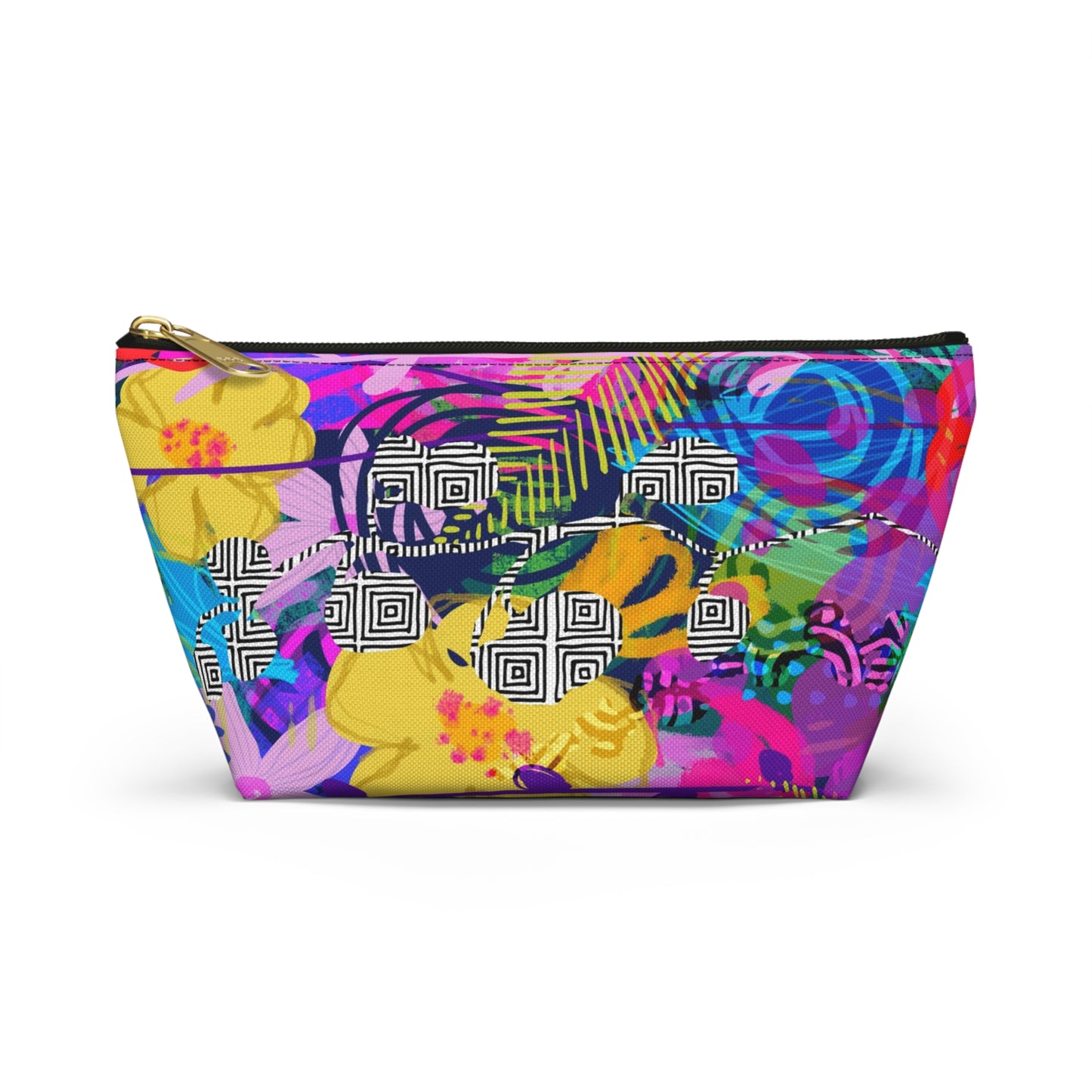 April Flowers ~ Rainbow ~ Accessory Pouch w T-bottom
