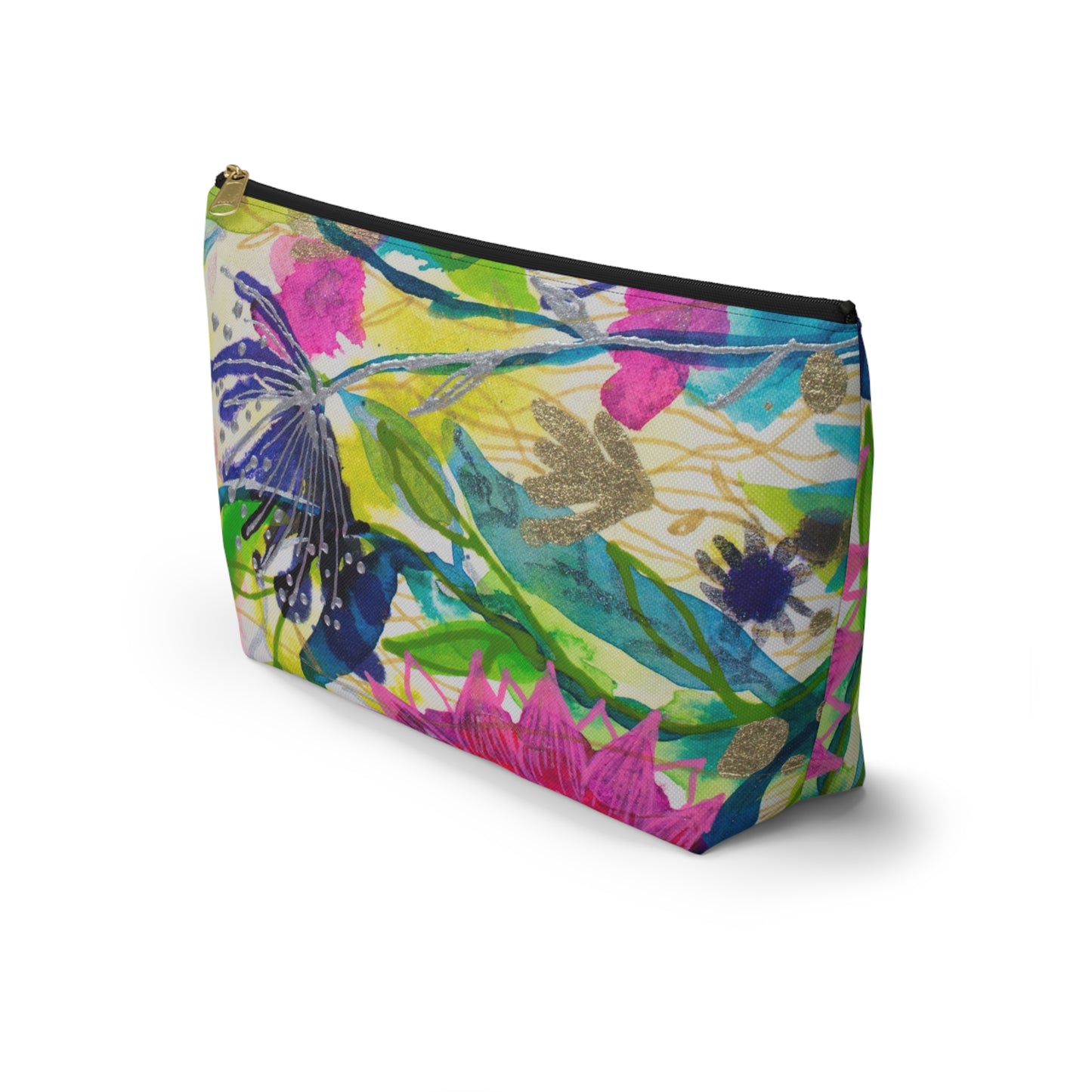 May Flowers Mash Up ~ Accessory Pouch w T-bottom