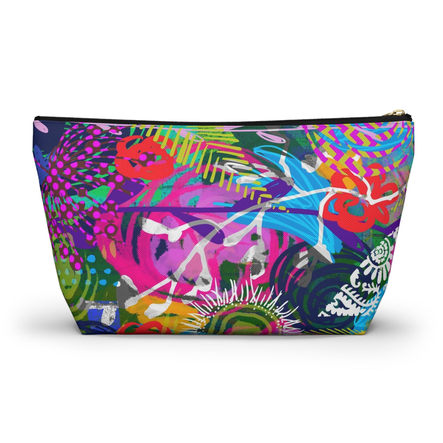 April Flowers ~ Rainbow ~ Accessory Pouch w T-bottom